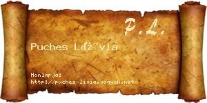 Puches Lívia névjegykártya